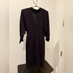 Elegant Purple Knit Dress
